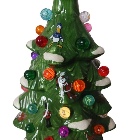 Disney Parks Ceramic Christmas Tree Figurine With Mickey & Friends Light-Up - Picture 5 of 12